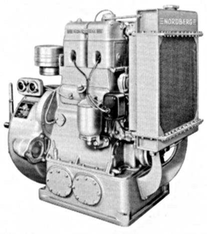 stationärer 2-Zylinder Gasmotor (mit Magnetzündung) mit angeflanschter ausrückbarer Kupplung