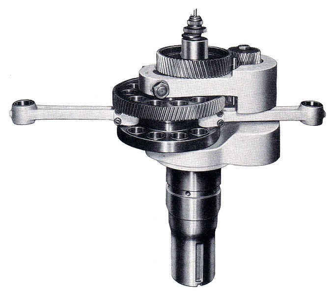 Kurbeltrieb der 11-Zylinderausführung