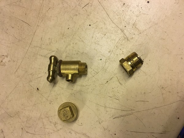 Ablasshahn, Reduzierung und Stopfen einzeln, Stopfen wurde nicht verwendet.