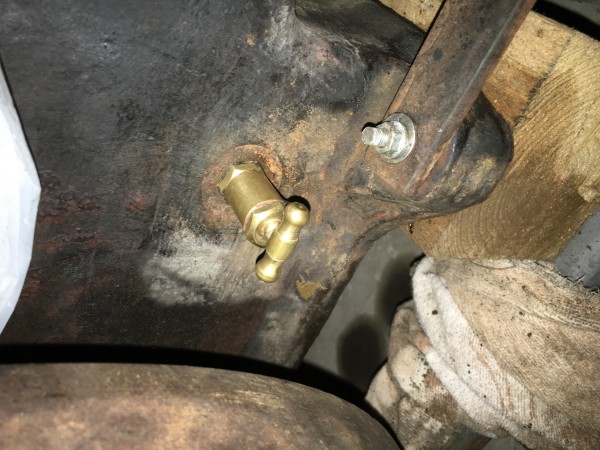 Ablasshahn incl Reduzierung montiert