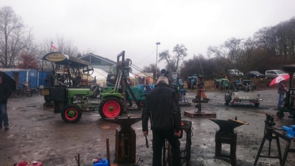 Unser Stand von hinten mit Blick auf das Gelände