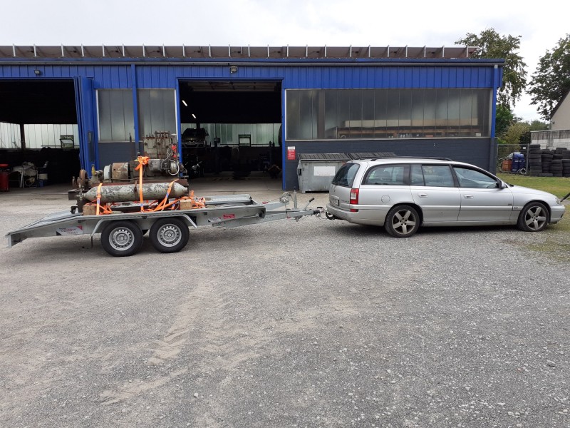 Abholung des Motors in Emmerich.