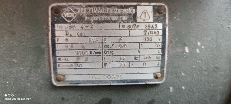 Das ist das Türenschild vom Motor